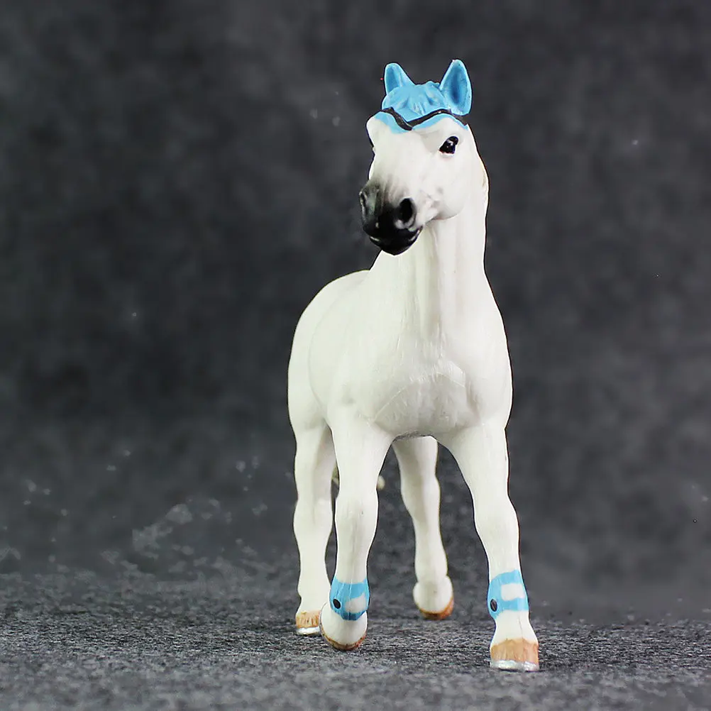 

Премиальная реалистичная фигурка белого коня из ПВХ для детей: стильное и компактное украшение для рабочего стола, офиса, автомобиля, шкафа, игрушка в виде животного