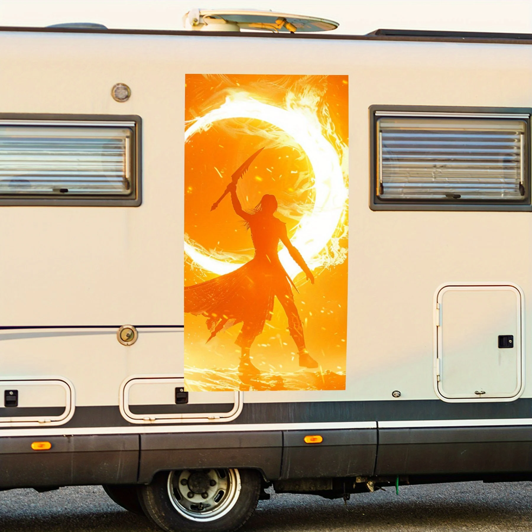 

Наклейка на автомобиль Epic Warrior Light, виниловая наклейка на сторону моторики дома, водонепроницаемая самоклеящаяся виниловая наклейка на сторону