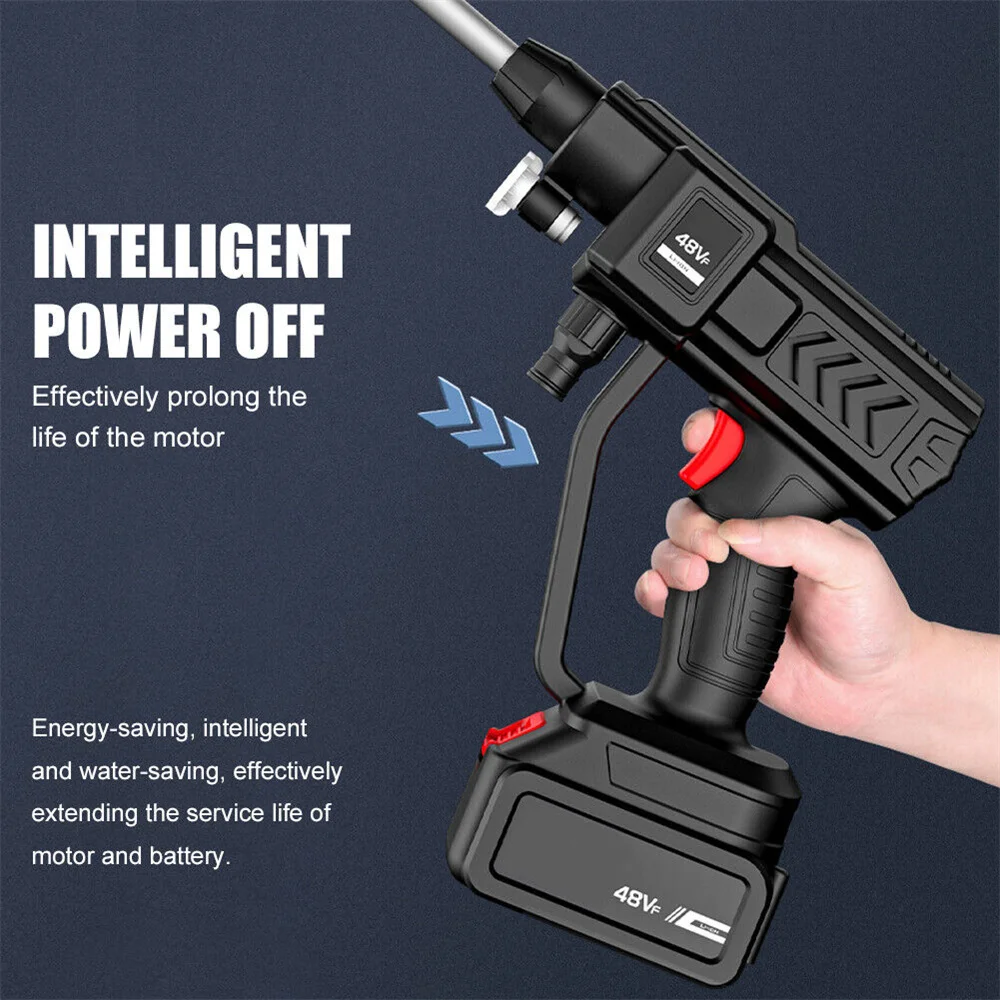 20000 MAh Cordless High Pressure Cleaner Washer Spray Water Gun Household Lithium Battery Car Wash Pump With 48V Battery