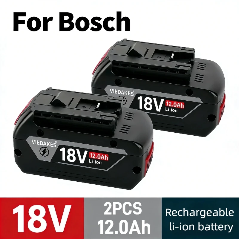 

18V 12.0Ah Lithium Ion Rechargeable Battery, Replacement for Bosch 18V BAT609 BAT618 BAT610 BAT622 Cordless Power Tool