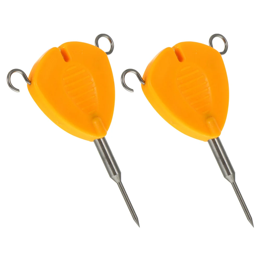 

2pcs Bait Puller Fishing Tool Stainless Steel Durable Crimping Line Knotter Handy Long Time Use Tackle Pole Hook Lure