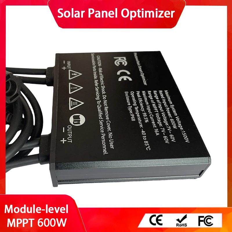 600w Smart MPPT Solar Optimizer Auto-Adjustment Anti-Corrosion Aluminum Case IP68 Photovoltaic Optimizer Energy Optimizer