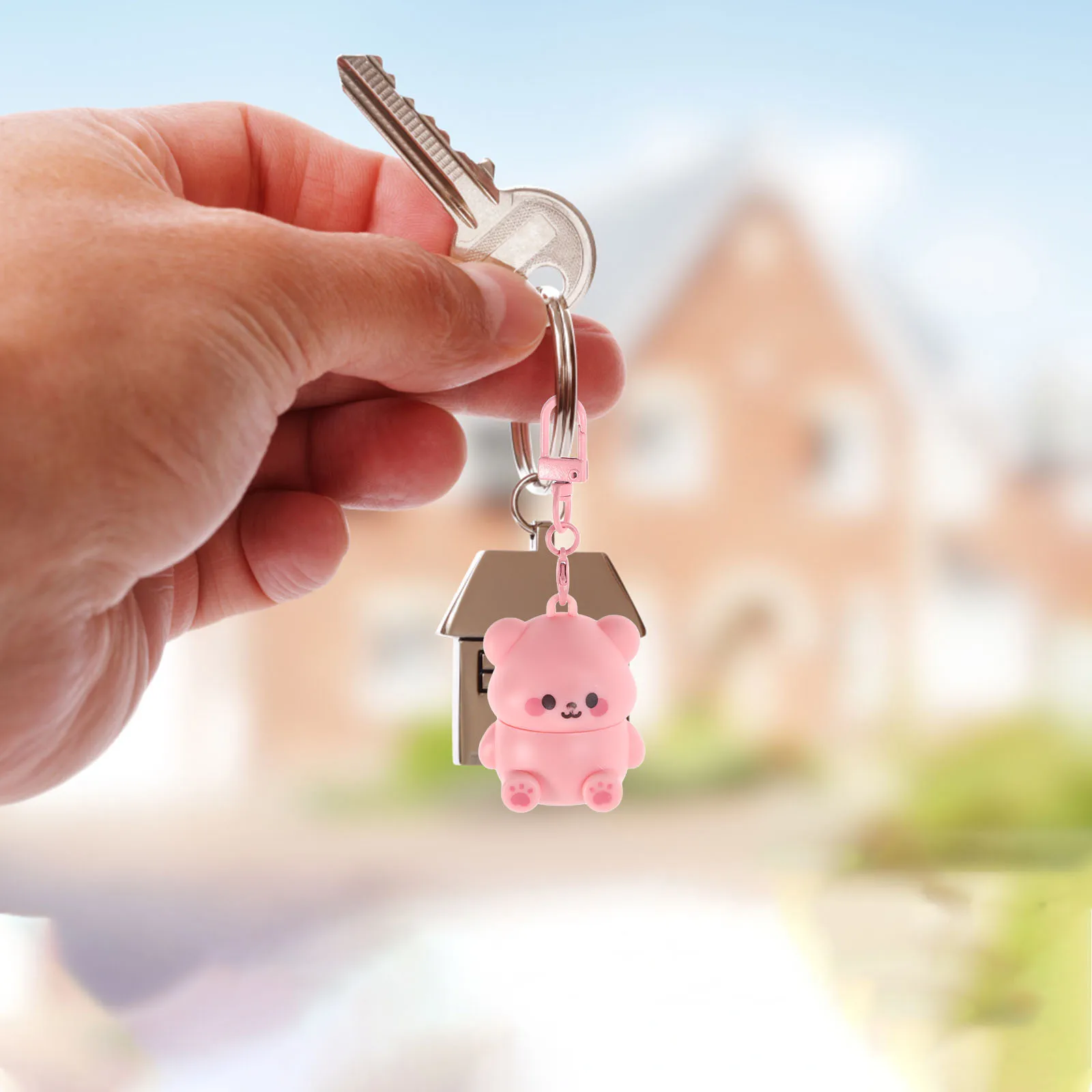 Bálsamo labial em forma de urso, meia para crianças pequenas, hidratante, seguro, lembranças naturais, hidratante, portátil, feriado