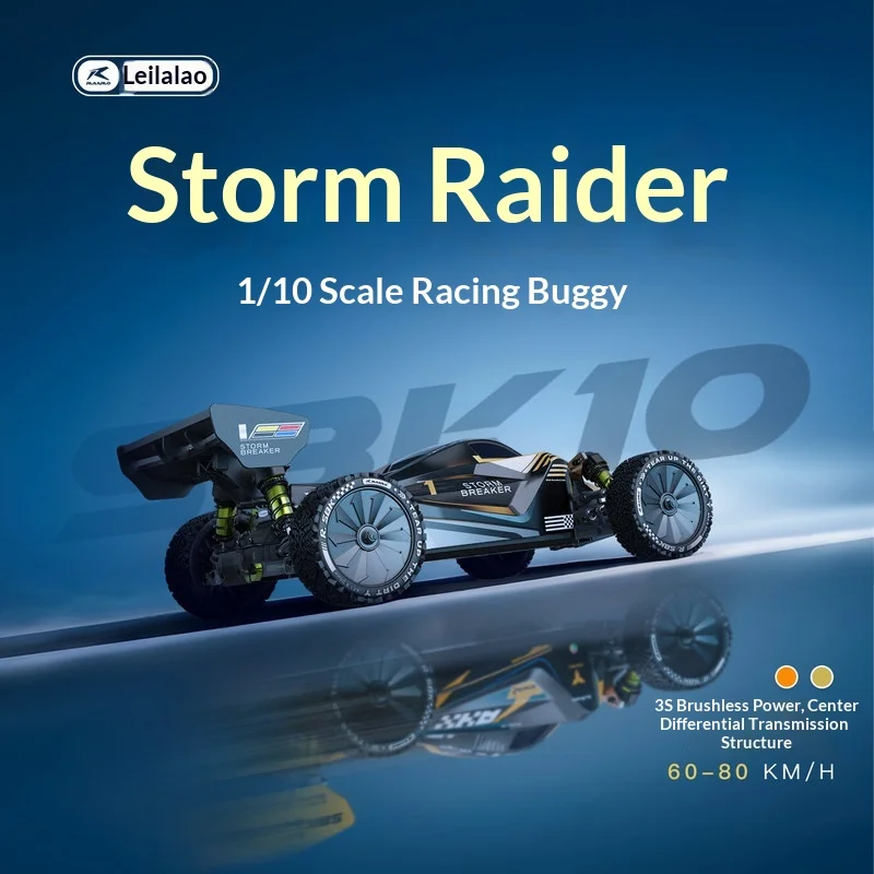 

RTR 1/10 Storm Breaker RC Buggy Brushless 4WD Off Road Racing Car 2.4GHz Radio System 60-80 Km/H 7075 Alloy Carbon Fiber