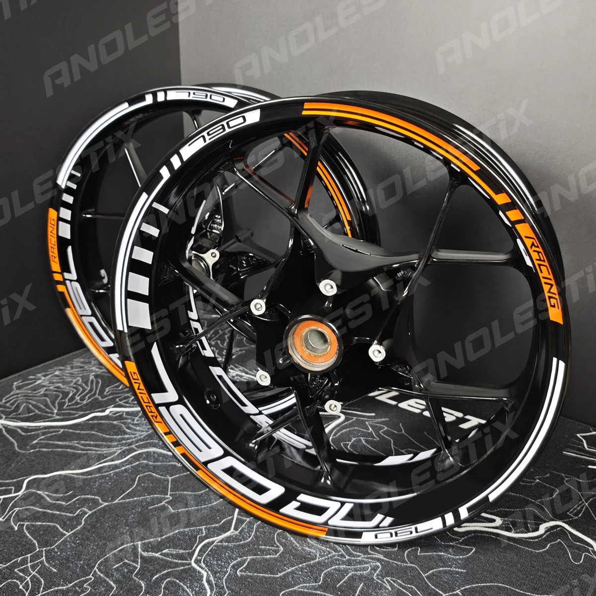 AnoleStix Reflective Motorcycle Wheel Sticker Rim Stripe Tape Hub Decals For KTM 790 Duke 890 Duke 2018-2024