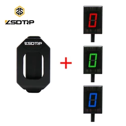 ZSDTRP 6 Speed Universal Motorcycle Digital Gear Indicator LED Display Shift Lever Magnet Gear Indicator Holder