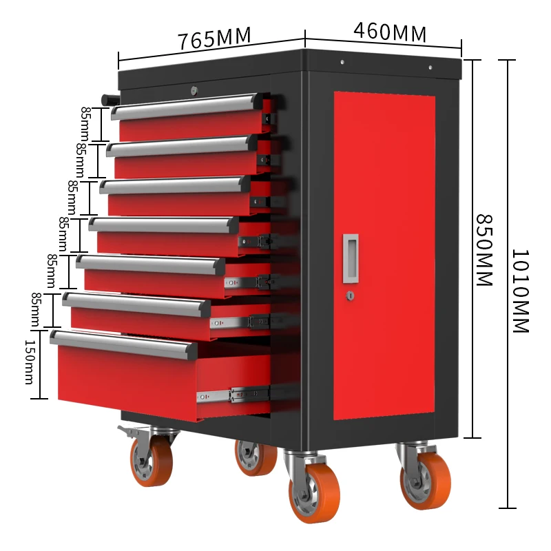 

Drawer Mobile Roller Lockable Metal Tool Cabinet Trolley Workshop Tool Box Roller Cabinet