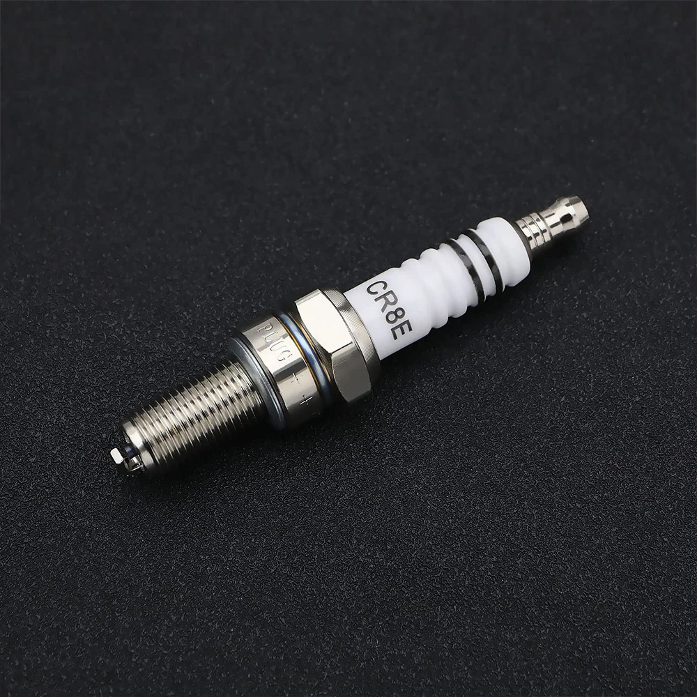 1PC CR8E Spark Plug Motorcycle Replacement Plug 10mm Thread Improved Fuel Efficiency Compatible With For SUZUKI YAMAHA BOSCH