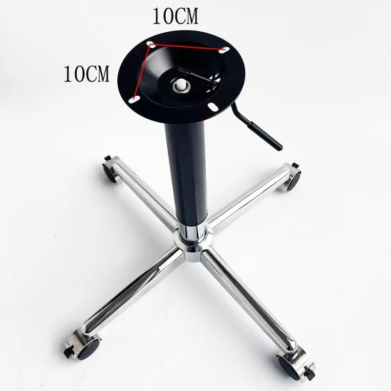 Aluminum Alloy Cross Lifting Table Legs with Casters, Adjustable Height Movable Metal Support Bracket for Desk and Dining Table
