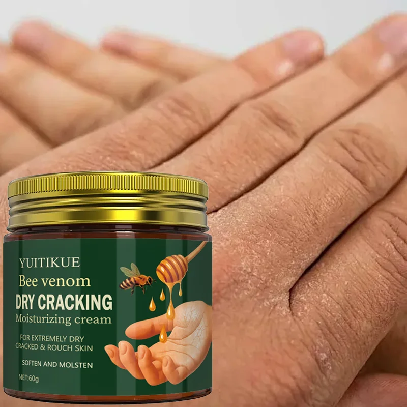 Bee Venom Repair Cream 60g - Intensive Repair for Severely Dry & Cracked Hands/Feet, Fast Absorption, Non-Greasy Formula