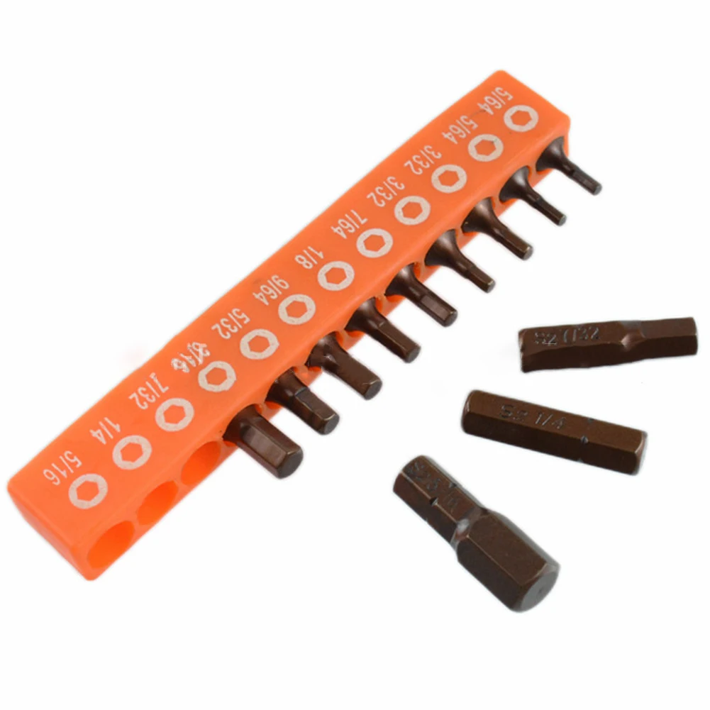 Juego magnético de puntas de destornillador Hexagonal, broca de vástago hexagonal de 25-mm y 1/4 pulgadas para proyectos caseros y sitios de trabajo, 12/24 Uds.
