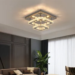 Modern aço inoxidável cristal candelabro, pendurado luzes, pingente luminárias, interior quarto teto lâmpadas, sala de jantar decoração, luxo