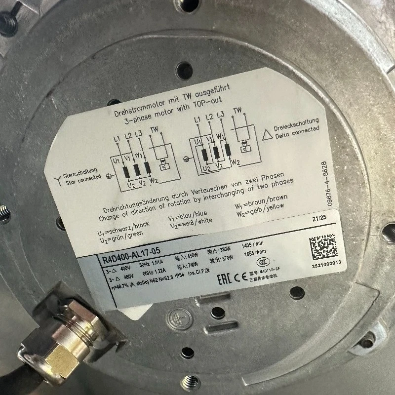 

R4D400-AL17-05 R4D400-AB04-05 R4D400-AD22-11 Original Fan