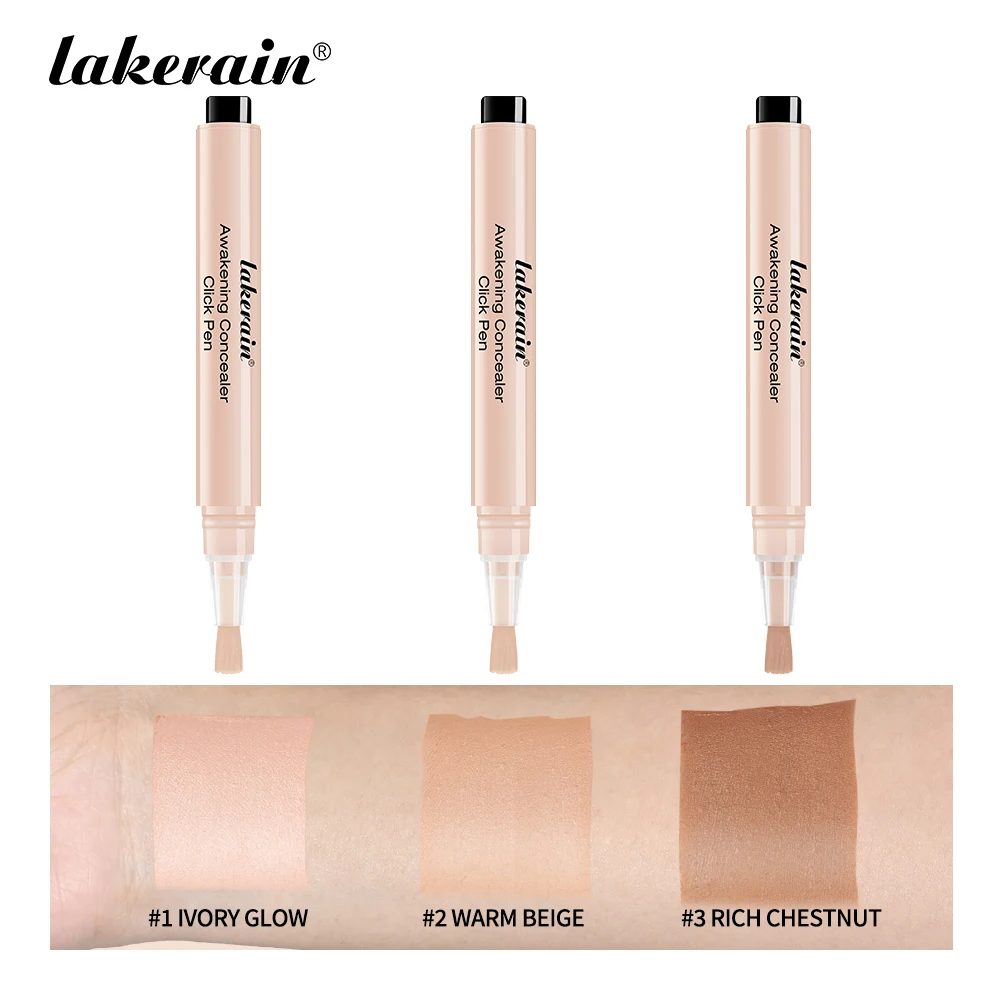 3 Colors Liquid Press Concealer Pen Detail Covering Acne Dark Circles Even Skin Tone Brightening Foundation Face Holding Makeup