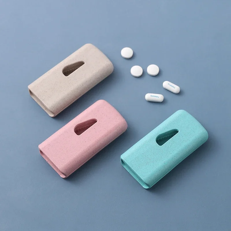 1pc Mini Nützliche Tragbare Medizin Pillen Halter Tablet Cutter Splitter Tabletten Fall Lagerung Box Tablet Cutter Teiler