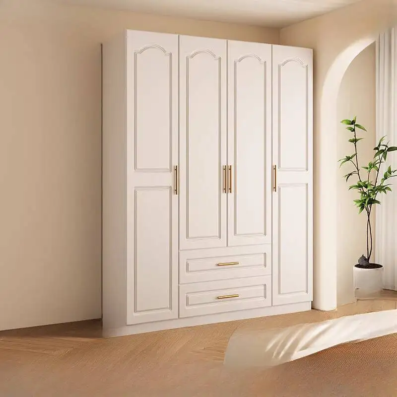 

Long Modern Wardrobes Closet Wooden Doors Small Saving Drawers Wardrobes Storage Space White Guarda Roupas Furniture For Home