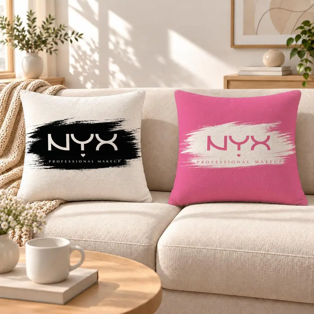 Brand NYX Cushion Cover Soft Short‑Plush Pillowcase, Sofa Bedroom Home Decor, Holiday Gift