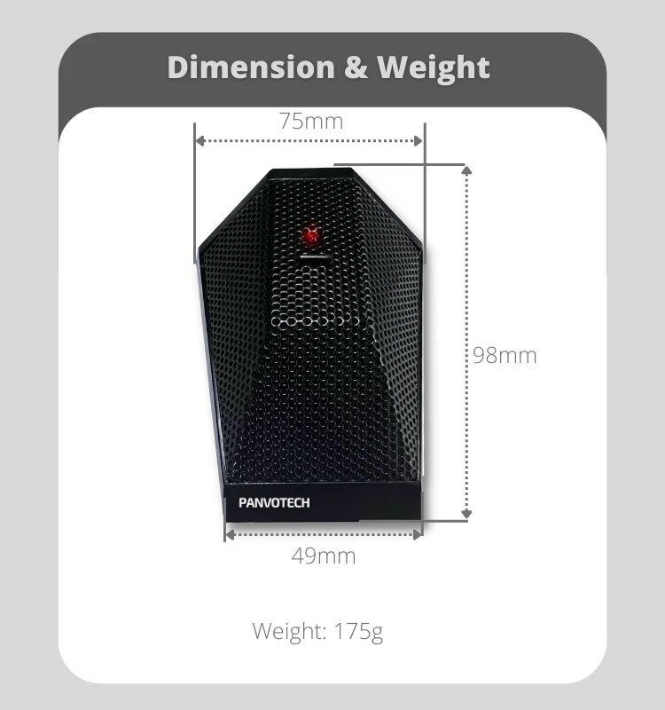 Imagem -05 - Condensador Omnidirecional Panvotech Microfone Fronteira Xlr com Interruptor