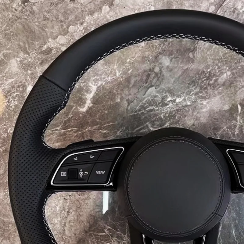 Customization Microfiber Leather Car Steering Wheel Cover Accessories For Audi S Line SQ5 RSQ5 S3 S4 S5 S6 A1 A3 A4 A5 A6 A7 A8