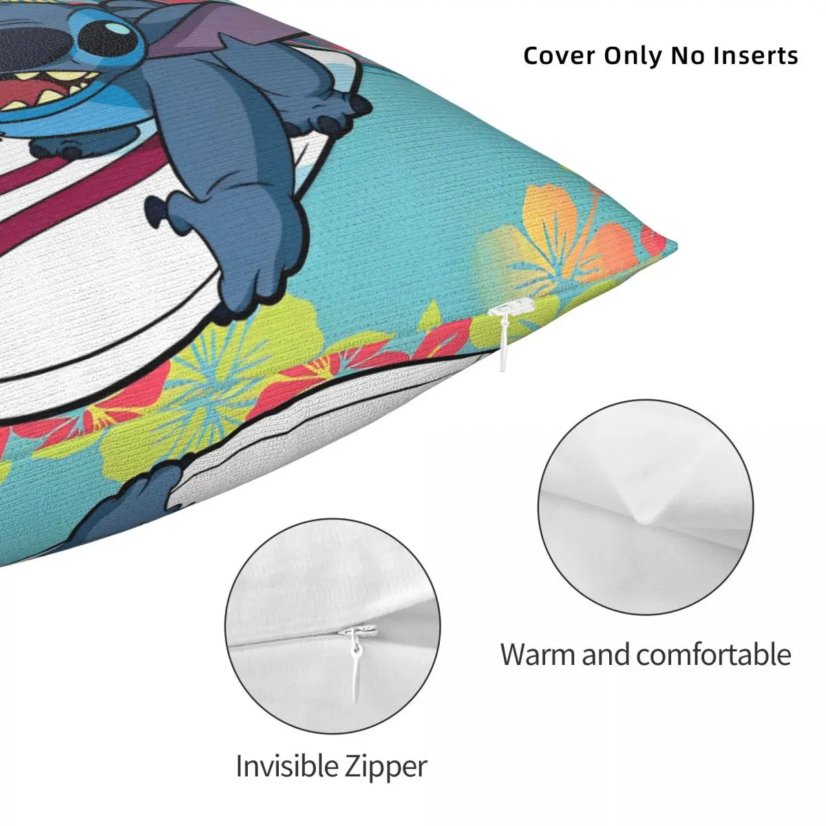 ليلو وستيتش 2024 كيس وسادة تصفح غطاء الوسادة مضحك البوليستر ديكور المخدة للمنزل 45x45 سنتيمتر #5