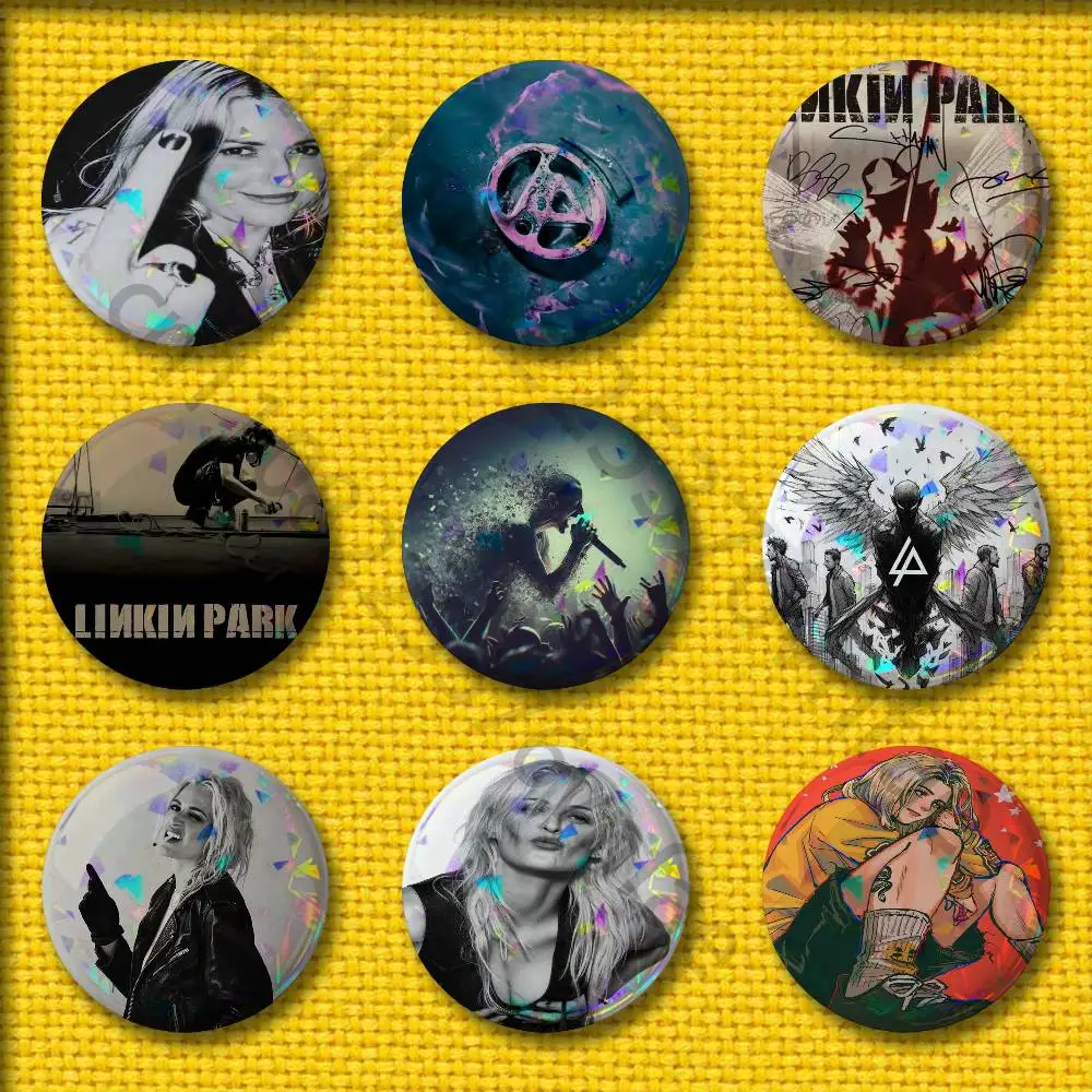 إميلي A-Armstrong L-Linkin P-Park شارات 75 مللي متر 25 مللي متر 44 مللي متر 32 مللي متر 58 مللي متر دبوس مستدير بروش تذكارية الملابس تأثيري هدية اكسسوارات