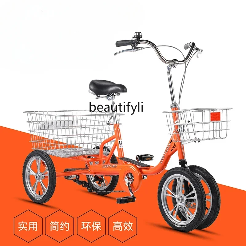 Elderly Pedal Human Tricycle Elderly Pedal Small Bicycle Adult Cargo Scooter Single