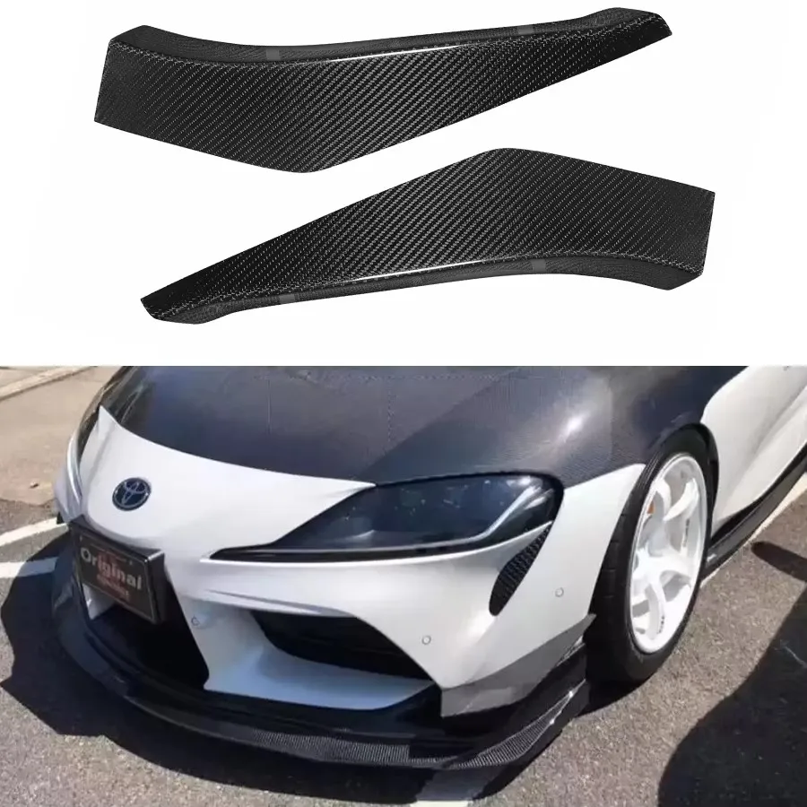

For Toyota Supra A90 A91 MK5 2019+ Carbon fiber wind knife fog lamp air vent decorative strip Modified and upgraded body kit