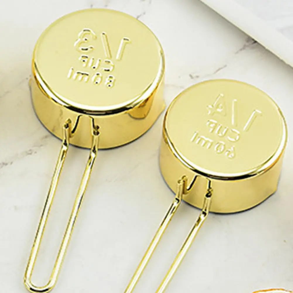 Stainless Steel Measuring Cup Set Luxury Kitchen Accessories Stainless Steel Measuring Cups Spoons Set Ergonomic Handle Kitchen