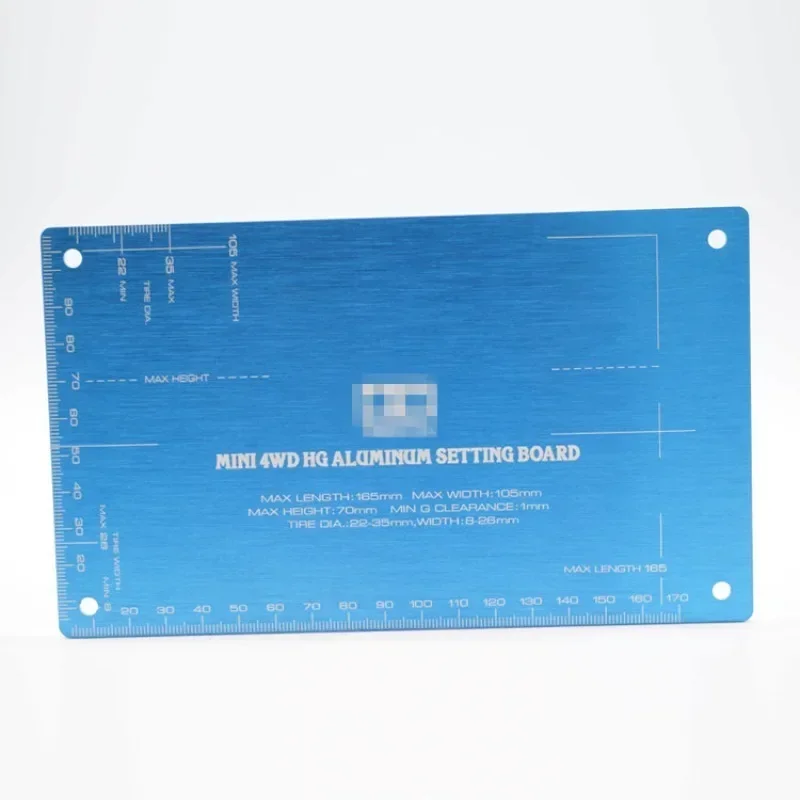 Placa de configuração de alumínio 94823 ferramenta de placa de inspeção de placa de compartilhamento para modelo de carro de corrida Tamiya Mini 4WD