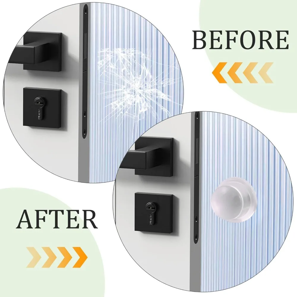 سدادة الباب، مصدات بمقبض من السيليكون، كتم الصوت، حماية ضد الصدمات، وسادة بورت لتحسين المنزل، وسادة حماية للحائط