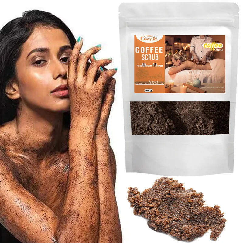 

220 г кофейный скраб для тела, отшелушивающий, осветляющий кожу, очищающий поры, смягчающий морской крем для ванн, соляной крем, увлажняющий антицеллюлитный