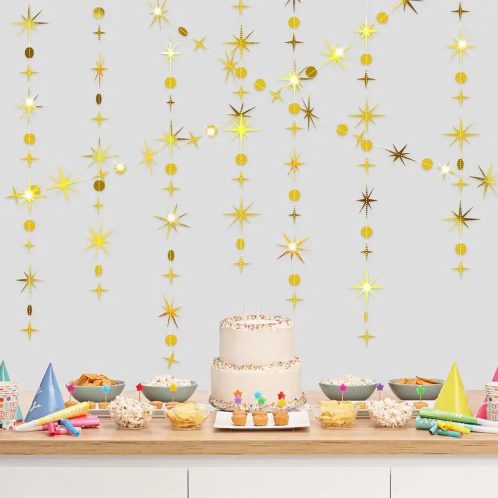 Craft Paper Garland for Celebrations Sparkling Glitter Paper Garland Streamers for Birthday Party Baby Shower Wedding for Events