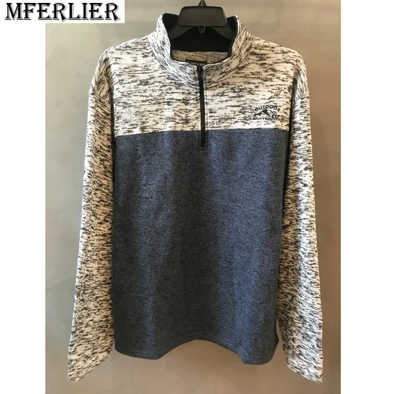 

autumn winter spring men sweatshirt fleece warm sports long sleeve coat plus size 8XL patchwork camouflage sweatshirt zipper