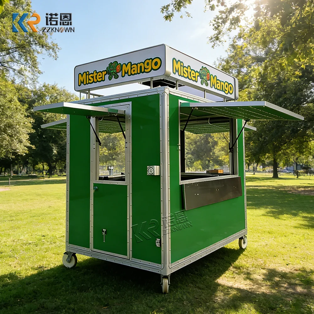 

Fully Equipped Street Square Kitchen for Fast Food Mobile Ice Cream and Coffee Food Truck with Full Kitchen