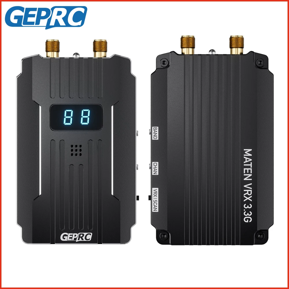 

GEPRC MATEN 3.3Ghz 40CH 3-8S Video Receiver VRX SMA Antenna Connector With 3.3Ghz Signal Alarmer