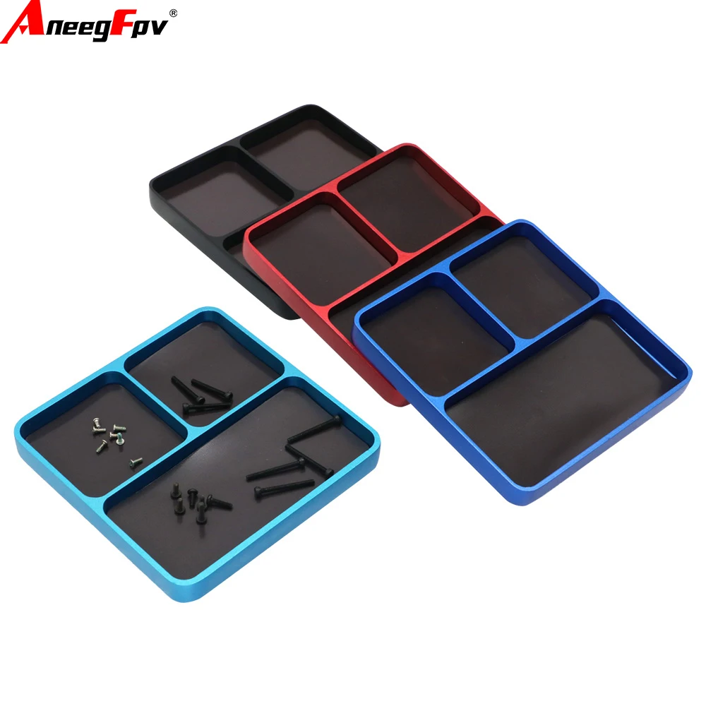 RS 98*98*11 مللي متر CNC الألومنيوم المغناطيسي المسمار صينية الجوز طوقا تخزين أداة ل RC سيارة قارب نموذج طائرة