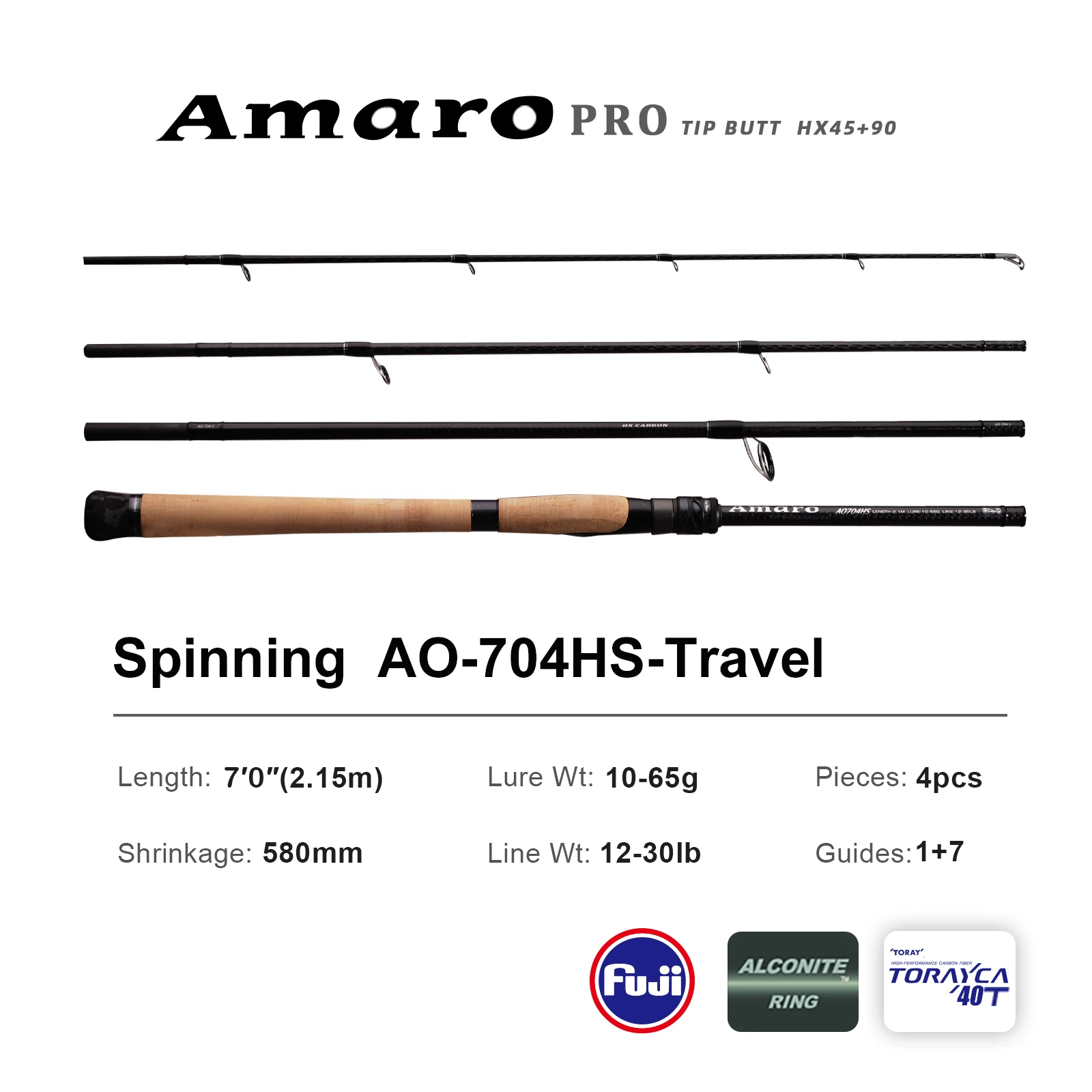 PURELURE NEUE Amaro Pro Spinnrute Für Bass High Carbon Long Throwing Angelrute In FUJI Zubehör Reise Casting