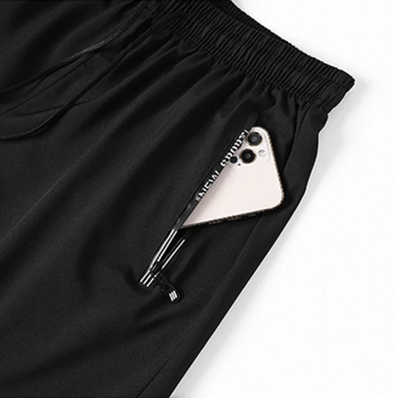 Ice Silk Plus Size Shorts Men Summer Running Shorts Quick-drying Casual Pants Loose Fit Sports Fitness Workout Shorts