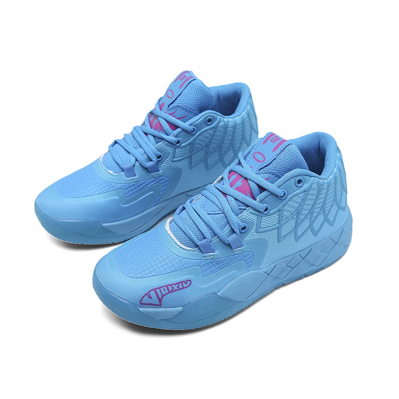 Size 39-45 Mens Basketball Shoes Outdoor Youth Trainers Fitness Rubber Slip Shock Absorption Running Shoes Breathable Sneakers