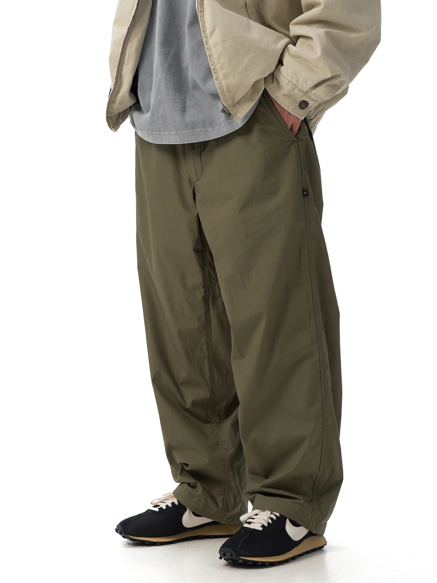 

Утепленные брюки MIDUPDATE для осени и зимы, свободного кроя, повседневные, двухслойные, с молнией, прямые штанины, средняя посадка на талии