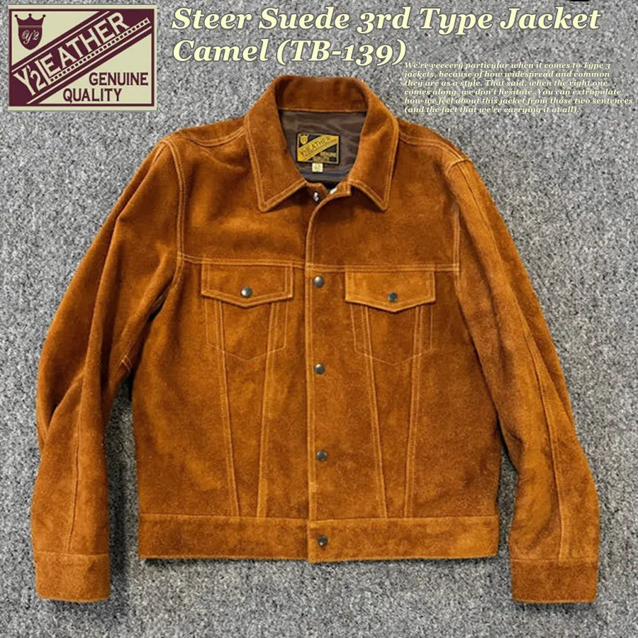 Y '2 Leather 3rd Type Cowhide Velvet 3rd Generation Jacket