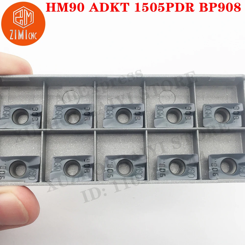 10 قطعة إدراج كربيد HM90 ADKT 1505PDR BP908 طحن أدوات تحول ميكانيكية CNC أداة مخرطة معدنية أداة قابلة للفهرسة ADKT1505PDR