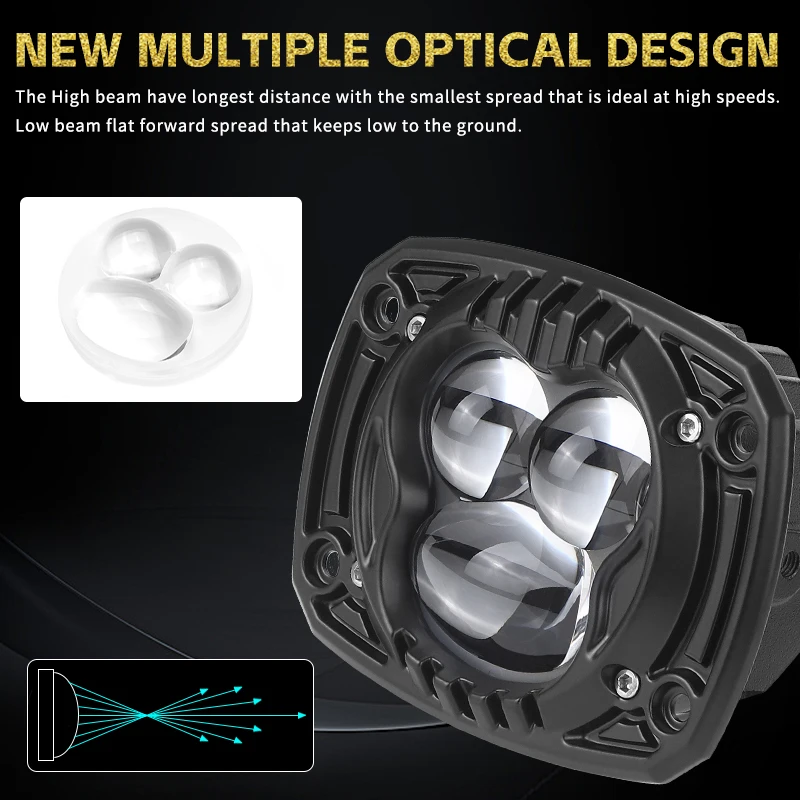 4 بوصة 30 واط فلوش جبل LED ضوء العمل القرون على الطرق الوعرة القيادة عكس المصباح الضباب مصباح ل جيب 4x4 سيارة شاحنة SUV ATV 12 فولت 24 فولت