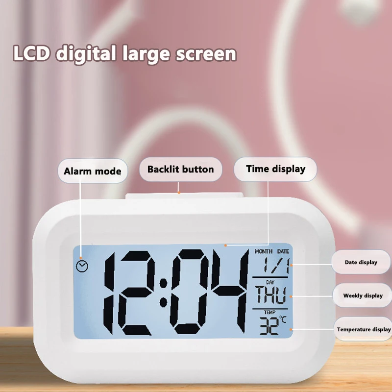 Mini Timer Smart Clock Children Alarm Clock Student Time Manager Desktop Silent Bedside Electronic Small Alarm Clock