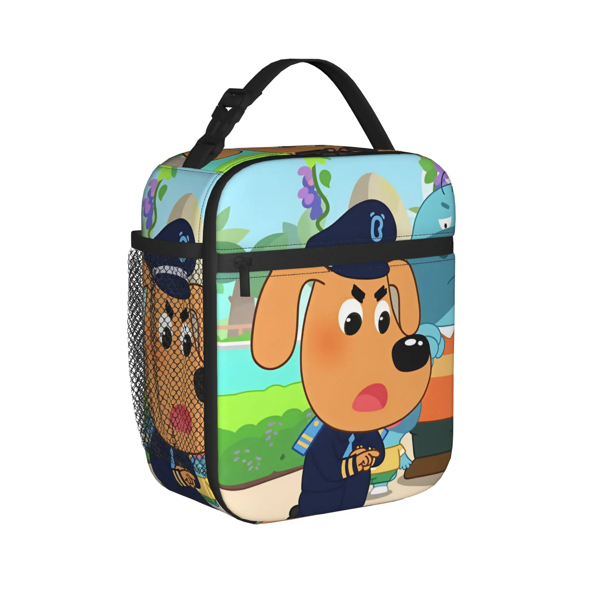 Sheriff Labrador  Lunch Bag  Casual Lunch Box For Men Travel Portable  Cooler Bag Waterproof Print Thermal Tote Handbags
