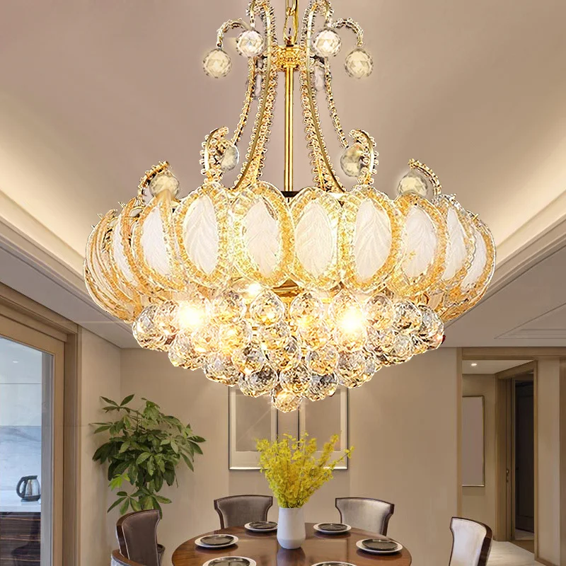 Luxury Crystal Chandeliers Led Lamp For Living Room Bedroom Corridor Kitchen Modern Ceiling Chandelier Lighting Lustre Cristal