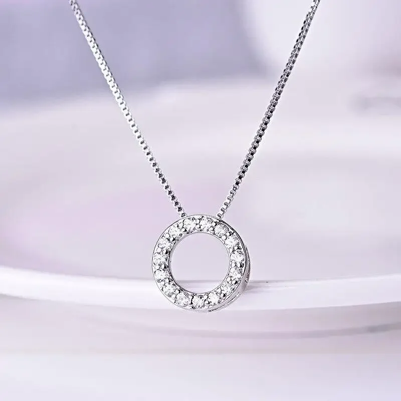 CAOSHI Trendy Variety of Styles Necklace Gentle Silver Color Daily Party CZ Accessories Modern Lady's Jewelry For Wedding Brides