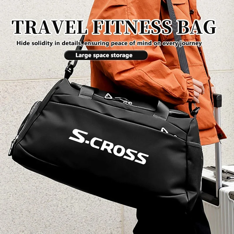 Oxford Nylon Travel Sports Duffle Bag Waterproof Large Capacity Custom Car Logo Available For Suzuki S-Cross Car Accessorie