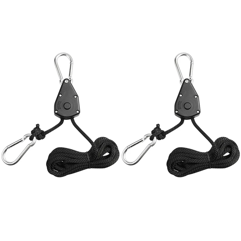 2 ganci per coltivazione leggeri, corde in nylon regolabili, ganci per lampade per piante, puleggia di controllo dell'altezza, accessori da giardino di sollevamento