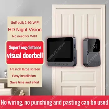 1080P Smart Wireless Video Doorbell 4.3 inch IPS Screen Infrared Night Vision Two-way Intercom Doorbell Camera for Home Security 1080P Smart Wireless Video Doorbell 4.3 inch IPS Screen Infrared Night Vision Two-way Intercom Doorbell Camera for Home Security